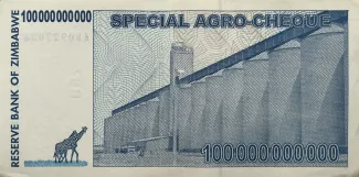 Zimbabwe 100.000.000.000 Dollars, 2008 reverse