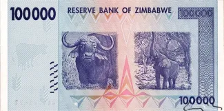 Zimbabwe 100.000 Dollars, 2008 reverse