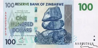 Zimbabwe 100 Dollars, 2007 obverse
