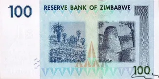 Zimbabwe 100 Dollars, 2007 reverse