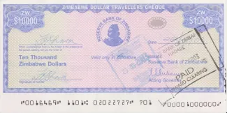 Zimbabwe 10,000 Dollars, 2003 P-17 obverse