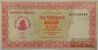 Zimbabwe 10.000 Dollars, 2003 image