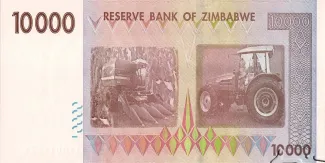 Zimbabwe 10.000 Dollars, 2008 reverse