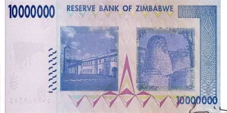 Zimbabwe 10.000.000 Dollars, 2008 reverse