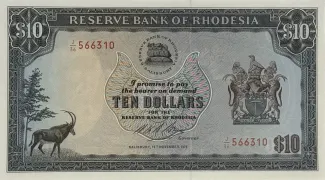 Rhodesia 10 Dollars, 1979 image