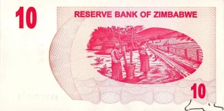 Zimbabwe 10 Dollars, 2006 reverse