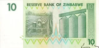 Zimbabwe 10 Dollars, 2007 reverse