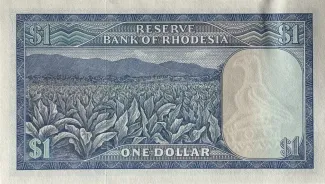 Rhodesia 1 Dollar, 1970-1979 reverse
