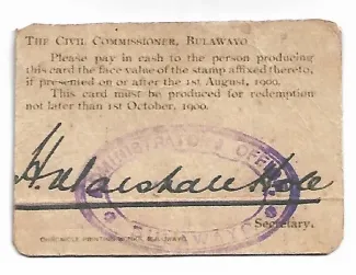 Southern Rhodesia 1 Shillings, 1900