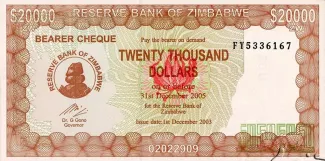 Zimbabwe 20.000 Dollars, 2003 image