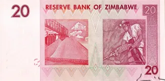 Zimbabwe 20 Dollars, 2007 reverse