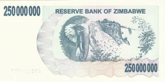 Zimbabwe 250.000.000 Dollars, 2008 reverse