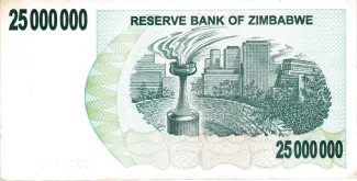 Zimbabwe 25.000.000 Dollars, 2008 reverse