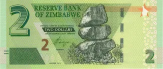 Zimbabwe 2 Dollars, 2019 obverse