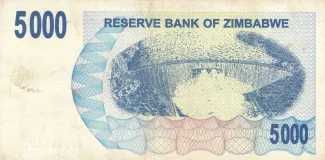 Zimbabwe 5.000 Dollars, 2007 reverse