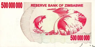 Zimbabwe 500.000.000 Dollars, 2008 reverse