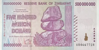 Zimbabwe 500.000.000 Dollars, 2008 obverse