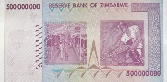Zimbabwe 500.000.000 Dollars, 2008 reverse