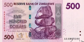 Zimbabwe 500 Dollars, 2007 obverse