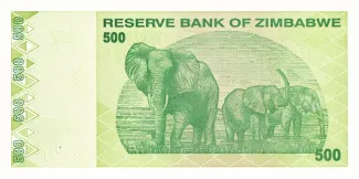 Zimbabwe 500 Dollars, 2009 reverse