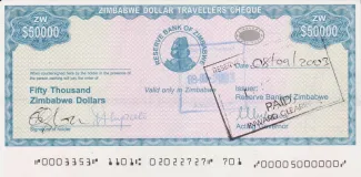 Zimbabwe 50,000 Dollars, 2003 P-19 obverse