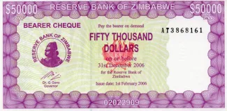 Zimbabwe 50.000 Dollars, 2006 image
