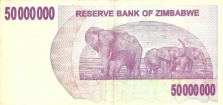 Zimbabwe 50.000.000 Dollars, 2008 reverse
