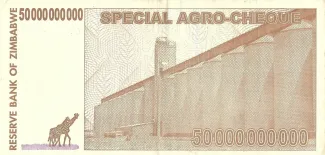 Zimbabwe 50.000.000.000 Dollars, 2008 reverse