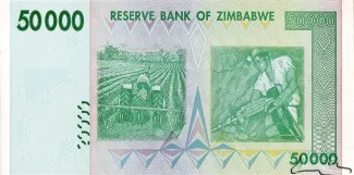 Zimbabwe 50.000 Dollars, 2008 reverse