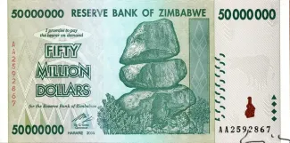 Zimbabwe 50.000.000 Dollars, 2008 obverse