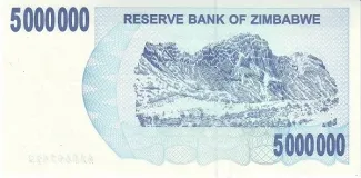 Zimbabwe 5.000.000 Dollars, 2008 reverse