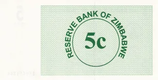 Zimbabwe 5 Cents, 2006 reverse