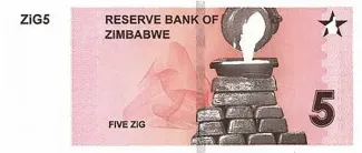Zimbabwe 5 ZiG, 2024 reverse